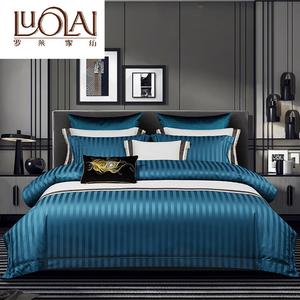 LUOLAI HOME Простыня 150x200 см, для матраса 200x230 см, цвет павлиний синий