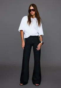 С карманами, широкие штанины Bershka, Black