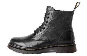 BELLE Короткие мартинсы 3 см мужские черные без подкладки, цвет Black-Unlined