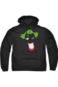 Batman Joker Simplified Adult Pull Over Hoodie / Толстовка с капюшоном Gildan, черный