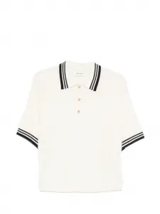 Поло с полосатыми деталями Soft Goat, бежевый