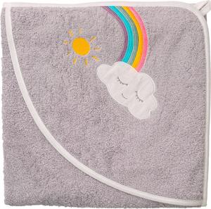 Банное полотенце с капюшоном cloud, светло-серый