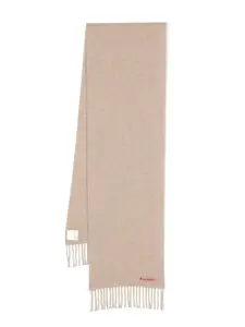 Шерстяной шарф с бахромой Acne Studios, нейтральный