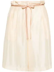 Шелковые шорты широкого кроя Forte Forte, нейтральный