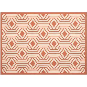 Ковер Courtyard с геометрическим рисунком в виде ромбов для дома и улицы Safavieh, 122x168 см