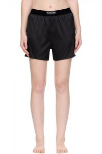 Боксерские шорты из эластичного шелкового атласа Tom Ford, черный