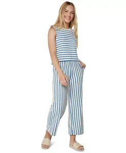 Хлопковые брюки Java Stripe для юниоров Roxy, синий
