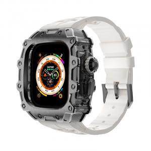 HUALIMEI Часы Strap Huawei Compatibility FKM Fluoroelastomer Material, Black + white band