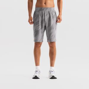 Мужские базовые спортивные шорты с молнией Domyos — светло-серые