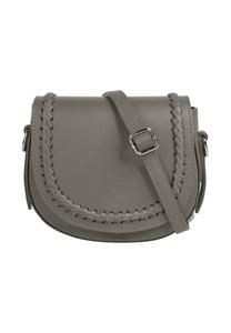 Сумка через плечо, натуральная кожа, производство Италия Cluty, серый