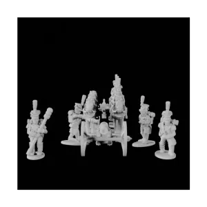 Французская 12-фунтовая резервная артиллерия и поезд в Шако, ESR Napoleonics Miniatures - France (10mm)