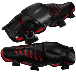 Мотоциклетные наколенники, защитная экипировка для мужчин, защита для велосипедистов с трехсекционной гибкой оболочкой, наколенники для езды на открытом воздухе, мотокросса и экстремальных видов спорта WEKADRIN, Red