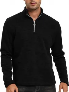 Спортивный свитер мужской с молнией и полувысоким воротником