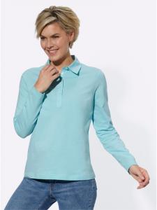 Рубашка-поло с длинными рукавами бирюзового цвета WITT WEIDEN