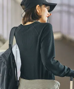 Влагоотводящая, быстросохнущая футболка с длинными рукавами и вафельной текстурой (RP)