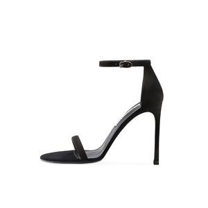 CHUYANG Сандалии женские с одним ремешком, черные