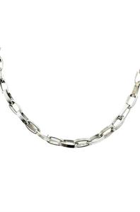 Женское ожерелье из крупной цепочке из серебра Yochi, серебряный