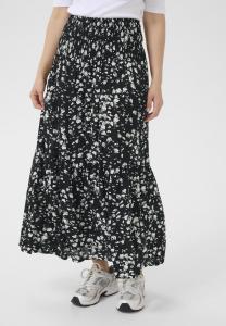 Юбка Kaffe Maxi skirt, Black Chalk Graphic/Black