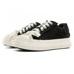 V05 Низкие скейтерские кроссовки унисекс черные женские, цвет Black Women's