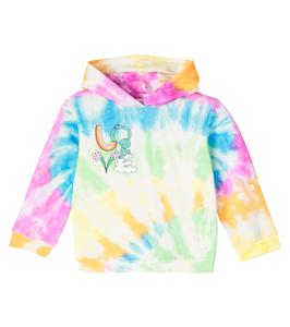 Худи из хлопкового джерси в технике тай-дай Stella McCartney Kids, Colourful