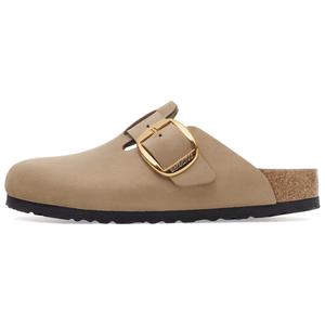 Birkenstock Бостонские сланцы с большой пряжкой, закрытый носок, унисекс, коричневый, обычная полнота, свободная посадка