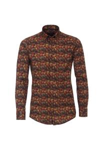 Рубашка для отдыха с принтом свободного покроя Casamoda, оранжевый