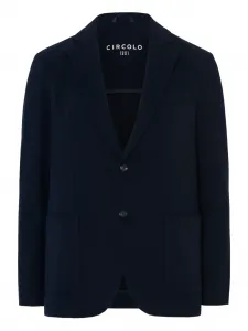 Блейзер с двумя пуговицами и накладными карманами Circolo 1901, синий