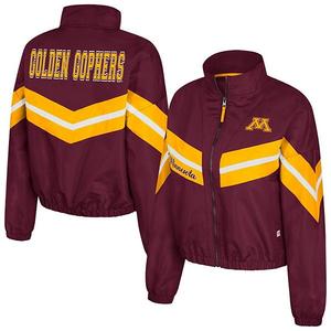 Женская бордовая ветровка Minnesota Golden Gophers Thin Ice на молнии Colosseum