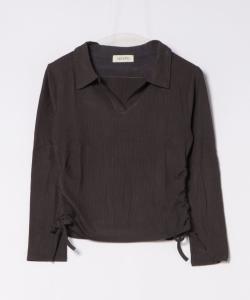 Топ с V-образным вырезом и присборенной лентой по бокам Aimoha - Select -, цвет Gray