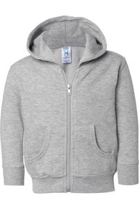 Толстовка с капюшоном Rabbit Skins Toddler с застежкой-молнией из флиса, цвет heather