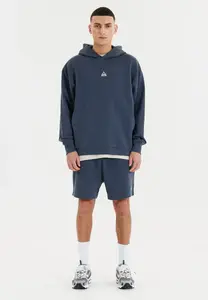 Толстовка SOS с капюшоном "Bovec", изготовлена ​​из чистого органического хлопка, голубой