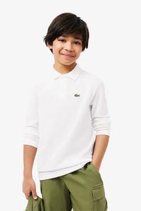 Детская хлопковая кофта с длинным рукавом Lacoste, белый