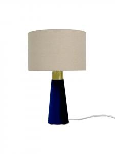 Настольная лампа бежево-синего цвета - (В)47 x Ø40 см relaxdays