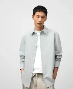 Мужская рубашка классического кроя из хлопка Adolfo Dominguez, зеленый