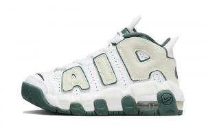 Детские баскетбольные кроссовки Nike Air More Uptempo PS, White/Green