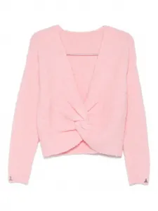 Джемпер с отделкой в виде скручивания Patrizia Pepe, розовый