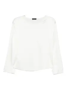 Блузка с длинным рукавом EMPORIO ARMANI, белый