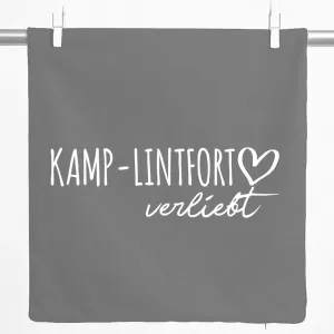Декоративная наволочка Huuraa Kamp-Lintfort in love gift 40x40 см, серо-стальной хлопок, украшение Kamp-Lintfort Hellweg Druckerei