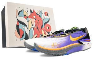 Nike Эйр Зум Джи Ти Кат 2 амортизирующие противоскользящие и износостойкие низкие баскетбольные кроссовки унисекс фиолетово-оранжевые белые, цвет White