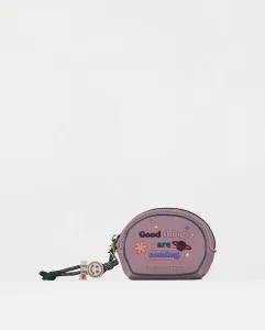 Женский кошелек с резиновым эффектом и надписью PACOMARTINEZ, сиреневый