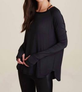 Футболка реглан Fractal черного цвета Alala