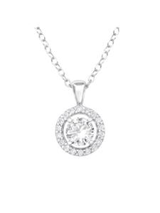 Alexander York Колье с подвеской ROYALI из белого серебра 925 пробы, 2 части из серебра