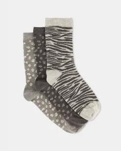 Три пары женских носков с принтом Easy Wear, серый