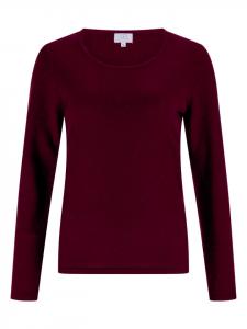 Свитер с круглым вырезом в цвете Rouge Noir CASH-MERE.CH