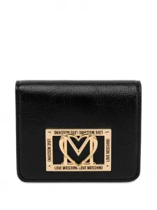 Кошелек с логотипом Love Moschino, черный