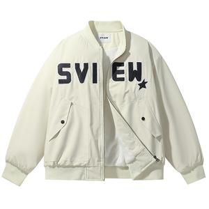 S.view Пилотская куртка унисекс, Cream Gray[Fleece-Lined]