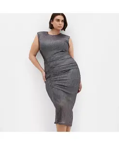 Платье Starlit больших размеров CITY CHIC, серебряный