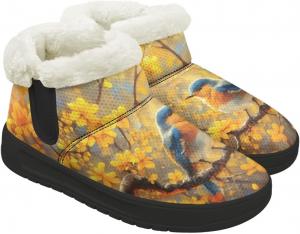 Chririnla Женские зимние ботинки на шнуровке с теплым белым мехом, утепленные ботильоны на щиколотку, подошва EVA, удобные короткие пушистые ботинки