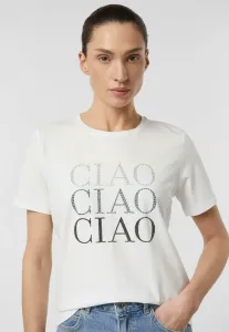 Футболка с принтом Comma, Weiß