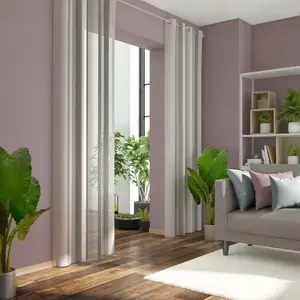 Neutex для вас! Штора ALASSIO с люверсами, 1 шт., продольные полосы с блестящим эффектом Neutex For You!, серый/белый